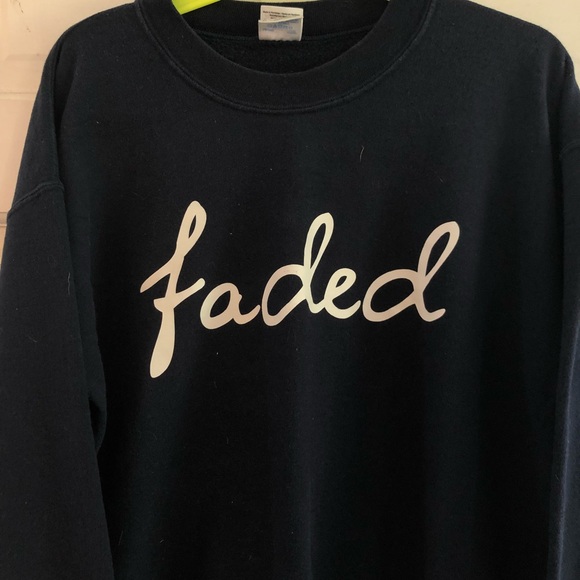Faded *GLOW IN THE DARK* Crew Neck Sweatshirt - Picture 3 of 4